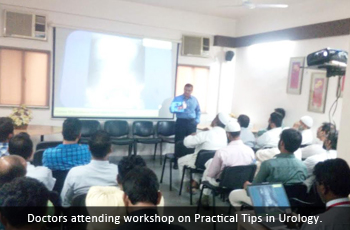 Doctors attending workshop on Practical Tips in Urology.